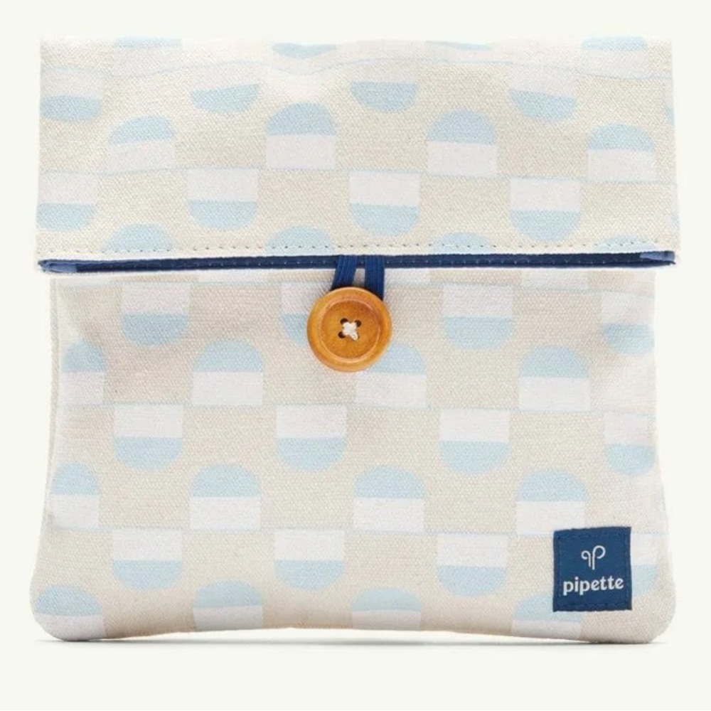 Pipette Blue and Cream Pouch